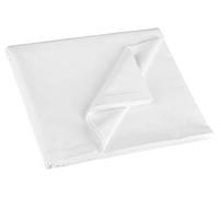 ZOLLNER Drap ou Couette pour l'été - en Pur Coton - 180x290 cm en Blanc - qualité renforcé Dense - sans élastique - qualité hôtelière