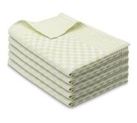 ZOLLNER Ensemble de 5 torchons 100% Coton, 46x70 cm, Vert.