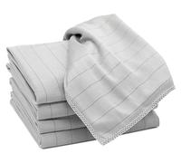 ZOLLNER Lot de 5 Chiffons en Microfibres - 40x60 cm - Gris - pour Un Nettoyage sans Traces et sans Peluches - Tissu mélangé - lavables jusqu'à 60 °C