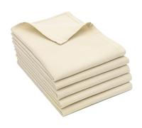 ZOLLNER Lot de 5 torchons en Coton de 50x70 cm - Super absorbants et Robustes - lavables jusqu'à 60°C - Beige - qualité gastronomique - certifiés Oeko Tex®