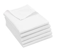 ZOLLNER Lot de 5 torchons en Coton de 50x70 cm - Super absorbants et Robustes - lavables jusqu'à 60°C - Blanc - qualité gastronomique - certifiés Oeko Tex®