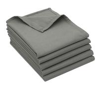 ZOLLNER Lot de 5 torchons en Coton de 50x70 cm - Super absorbants et Robustes - lavables jusqu'à 60°C - Gris - qualité gastronomique - certifiés Oeko Tex®