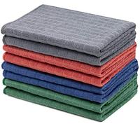 ZOLLNER Lot de 8 Chiffons en Microfibre pour Faire Briller sans Laisser de Traces - Chiffons de Polissage sans Peluches - Lavable à 60°C - 40x40cm - qualité gastronomique