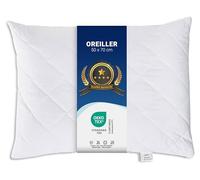 ZOLLNER Oreiller Confortable - 50 x 70 cm - avec Fermeture éclair - Garnissage en Fibres synthétiques Ajustable Individuellement - Lavable à 95 °C - Housse en Coton mélangé - Qualité hôtelière