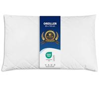 ZOLLNER Oreiller Confortable - 65 x 100 cm - avec Fermeture éclair - Garnissage en Fibres synthétiques Ajustable Individuellement - Lavable à 95 °C - Housse en Coton mélangé - Qualité hôtelière