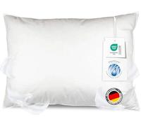 ZOLLNER Oreiller de Plumes, Oreiller de Sommeil, 60 x 80 cm, Coton, Blanc