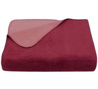 ZOLLNER Plaid en Polyester-Coton 60% Coton, 40% polyacrylique, 150x200 cm, Rouge.