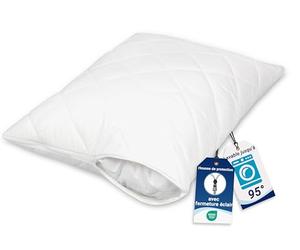 ZOLLNER Protection d'oreiller matelassée en 60x80 cm - Housse de Protection Respirante avec Fermeture éclair - mélange de Coton - Lavable à 95°C - qualité hôtelière - certifiée Oeko Tex®