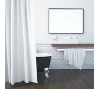 ZOLLNER Rideau de Douche, 180x200 cm, Anti-moisissure, Blanc