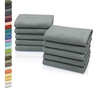 ZOLLNER Set de 10 Chiffons de Toilette - Gant de Toilette Doux et Absorbant - Lavable jusqu'à 95°C - Coton - 30x30 cm en plaquage