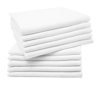 ZOLLNER Set de 10 Linge de crachat en Mousseline, Langes bébé, Coton, 80x80cm, Blanc
