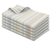 ZOLLNER Set de 5 torchons 100% Coton, 50x70 cm, Vert