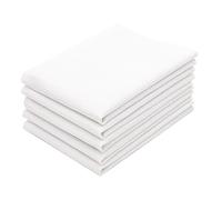 ZOLLNER Set de 5 torchons, Coton, 50x75 cm, Blanc