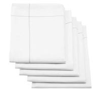 ZOLLNER Set de 5 torchons de Cuisine, Coton et Lin, Blanc-Gris, 50x70 cm