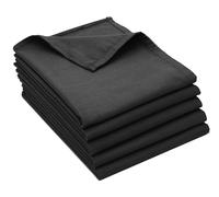 ZOLLNER Set de 5 torchons en Coton 50x70 cm - Super absorbants et Robustes - lavables jusqu'à 60°C - Noirs - qualité gastronomique - certifiés Oeko Tex®.