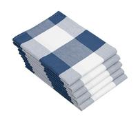 ZOLLNER Set de 5 torchonsen Coton de 50x70 cm - torchons de Cuisine très absorbants à Carreaux Bleus - lavables jusqu'à 60°C - qualité gastronomique - certifiés Oeko Tex®