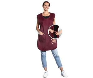 ZOLLNER Tablier - protection durable des vêtements, couleur rouge - taille universelle - avec boutons-pression pratiques et poche latérale - lavable jusqu'à 60 °C - certifié Oeko Tex®