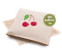 ZOLLNER24 Coussin pour noyau de cerise, 21x21 cm, housse en coton, beige