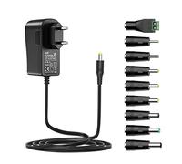 Zolt Alimentation 12V 1A, Transformateur d'adaptateur de Courant AC DC Universel avec 9 fiches DC pour 12V électronique, 1000mA Max.