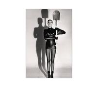 ZOLULA Helmut Newton Poster sur toile représentant une femme en cuir noir et blanc, décoration murale pour salon, chambre à coucher, style sans cadre, 40 x 60 cm