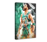ZOLULA Jayson Tatum - Poster sur toile de joueur de basket-ball - Décoration pour chambre à coucher, bureau, chambre à coucher, bureau, cadeau - 40 x 60 cm