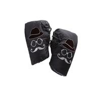ZOLULA Manchons Vélo Guidon Manchons de poignée de Guidon de Moto et Scooter, imperméables, Coupe-Vent, Gants de Guidon de Moto, épais et Chauds for l'hiver (Color : Mustach Black, Size : M)
