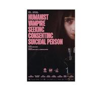 ZOLULA Poster du film Humanist Vampire cherchant une personne suicidaire consentante sur toile - Décoration pour chambre à coucher, bureau, chambre - Sans cadre - 60 x 90 cm