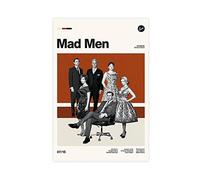 ZOLULA Poster moderne de la série télévisée Mad Men (1) - Art mural imprimé sur toile pour salon, chambre à coucher, sans cadre - 30 x 45 cm