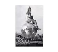 ZOLULA Poster sur toile avec boule disco funky années 70 - Décoration de chambre à coucher, bureau, chambre - Sans cadre - 50 x 75 cm