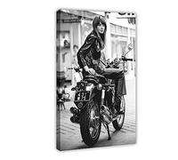 ZOLULA Poster sur toile Françoise Hardy - Décoration de chambre à coucher - Paysage sportif - Décoration de bureau - Cadeau - 30 x 45 cm