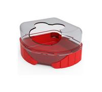 1 maison de toilette pour petits rongeurs. Rody3 . couleur rouge. taille 14.3 cm x 10.5 cm x 7 cm . pour rongeur. voir la photo