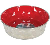ZOLUX Bol en acier inoxydable - Diamant - 2,6L - Rouge - 475537RGE