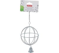 ZOLUX-Boule à foin à suspendre pour les rongeurs en métal coloris gris Zolux - 11 x 11 x 27 cm