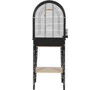 ZOLUX-Cage avec meuble pour les oiseaux exotiques ou les canaris coloris noir Zolux Chic Patio - 53 x 33 x 144 cm (cage + pieds)