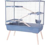 ZOLUX Cage grillagée lapin et rongeur sur pieds 3 étages- 99 x 54 x 114 cm - Néolife - Bleu