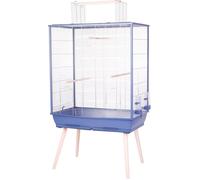 ZOLUX Cage grillagée surélevée pour oiseau Néolife - Pour perruche, calopsitte, canari - 81 x 48 x 152 cm - Néolife - Bleu