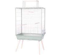 ZOLUX Cage grillagée surélevée pour oiseau - Pour perruche, calopsitte, canari - 81 x 48 x 152 cm - Néolife - Vert