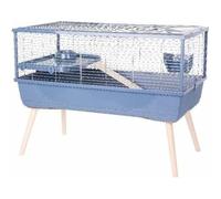 ZOLUX Cage grillagée rongeur surélevée pour cochon d'inde - 99 x 54 x 79 cm - Néolife - Bleu