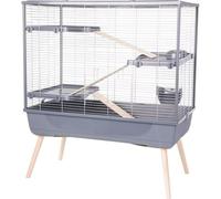 Cage rongeur surélevée - ZOLUX - Néolife - 3 étages pour lapin - 99 x 54 x 114 cm - Gris