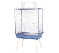 ZOLUX Cage grillagée surélevée pour oiseau Néolife - Pour perruche, calopsitte, canari - 81 x 48 x 152 cm - Néolife - Bleu