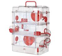 Cage sur 3 étages ZOLUX - Rody3 trio - Pour hamsters, souris et gerbilles - L 41 x p 27 x h 53 cm - Grenadine