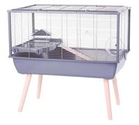 ZOLUX Cage rongeur surélevée Néolife - Pour hamster - 78 x 48 x 75 cm - Gris