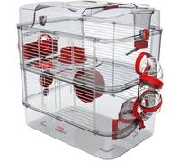 ZOLUX Cage sur 2 étages Rody3 duo pour hamsters, souris et gerbilles - L 41 x p 27 x h 40,5 cm - Grenadine