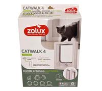 Zolux Chatière 4 Positions Tunnel pour Chat Blanc