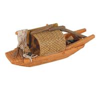 ZOLUX-Décoration pour aquarium en résine coloris marron Zolux pagode Asie modèle 2 trous - Taille S