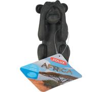 ZOLUX-Décoration pour aquarium en résine coloris noir Zolux singe de la sagesse « ne vois pas » - 10,3 cm