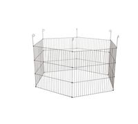 Zolux Hexagonal Parc Métal Extérieur pour Rongeur Gris 120 x 120 x 61 cm