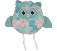 ZOLUX-Jouet pour chat coloris bleu feuille Zolux hibou Ethi'cat - 9,5 x 9 x 11 cm
