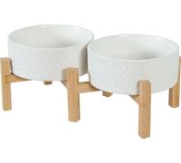 Zolux Keramo Duo Bol en céramique Blanc 1400 ML