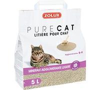 Zolux Litière pour Chat Pure Cat minérale agglomérante légère 5 L